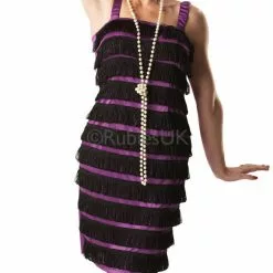 20s Black And Purple Flapper