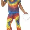 60s Tie Dye Top And Flared Trousers