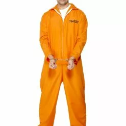 Escaped Prisoner Orange Boiler Suit Costume