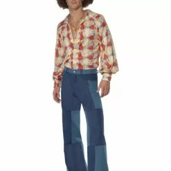 All Ladies Costumes Sales 41 70s Patchwork Denim Look Flares