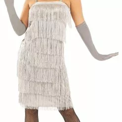 Silver Flapper Dress Costume