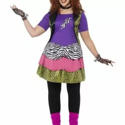 Curves 80s Rock Chick Costume