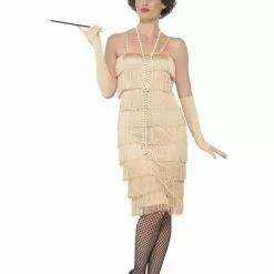 Gold Long Flapper Ladies Costume