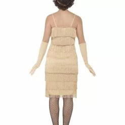 Gold Long Flapper Ladies Costume -All Ladies Costumes Sales lrgscale44679 B