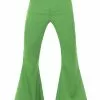 Green Flared Trousers Mens