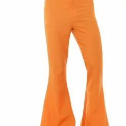 Orange Flared Trousers Mens