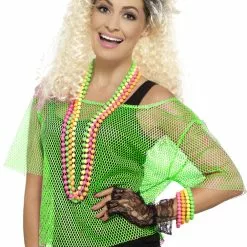 Neon Green Fishnet Top