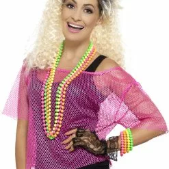 Neon Pink Fishnet Top