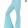 Blue Flared Trousers Mens