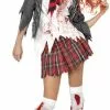 Zombie School Girl Fancy Dress Costume