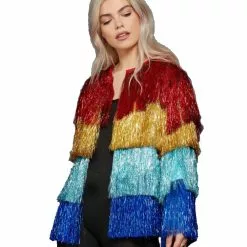 Fever Rainbow Tinsel Festival Jacket