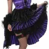 Purple And Black Saloon Girl Ladies Costume
