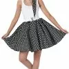 Black Polka Dot Skirt Ladies Costume