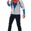 Superman Top With Tie Mens Costume