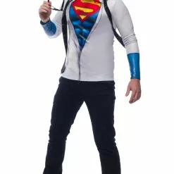 Superman Top With Tie Mens Costume