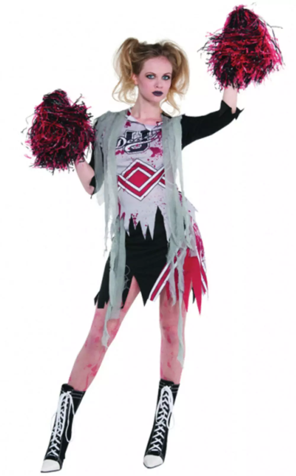 Cheerless Zombie Halloween Costume + Poms Poms! 1 Cheerless Zombie Halloween Costume + Poms Poms!