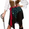 Womens Caribbean Pirate Fancy Dress Costume