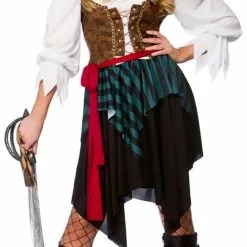 Womens Caribbean Pirate Fancy Dress Costume