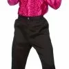 Mens Pink Disco Ruffle Shirt