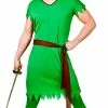 Mens Lost Boy, Elf, Robin Hood Costume