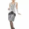 Silver Flapper Fancy Dress