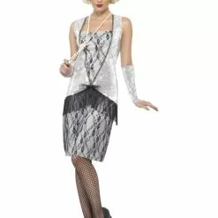 Silver Flapper Fancy Dress