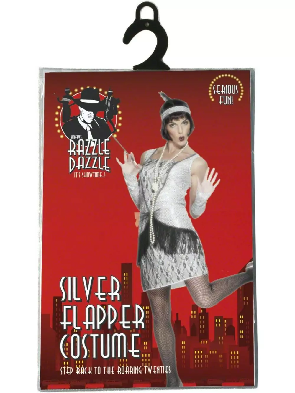 Silver Flapper Fancy Dress 3 Silver Flapper Fancy Dress - Image 3