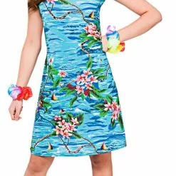 Hawaiian Short Orchid Ocean Ladies Costume