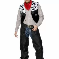 Mens Leather Cowboy Costume