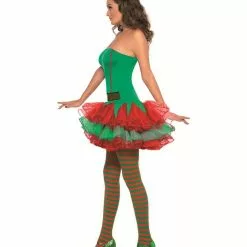 Fever Tutu Elf Christmas Costume -All Ladies Costumes Sales lrgscaleelf tutu side