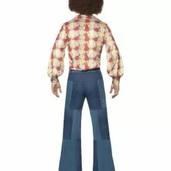 70s Patchwork Denim Look Flares -All Ladies Costumes Sales lrgscaleflaresmenback