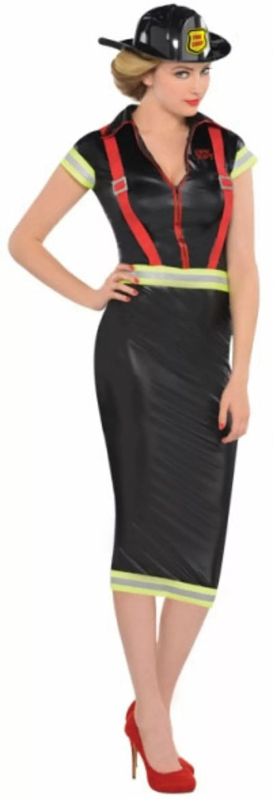 Ladies Pin-Up Fire Girl Costume 1 Ladies Pin-Up Fire Girl Costume