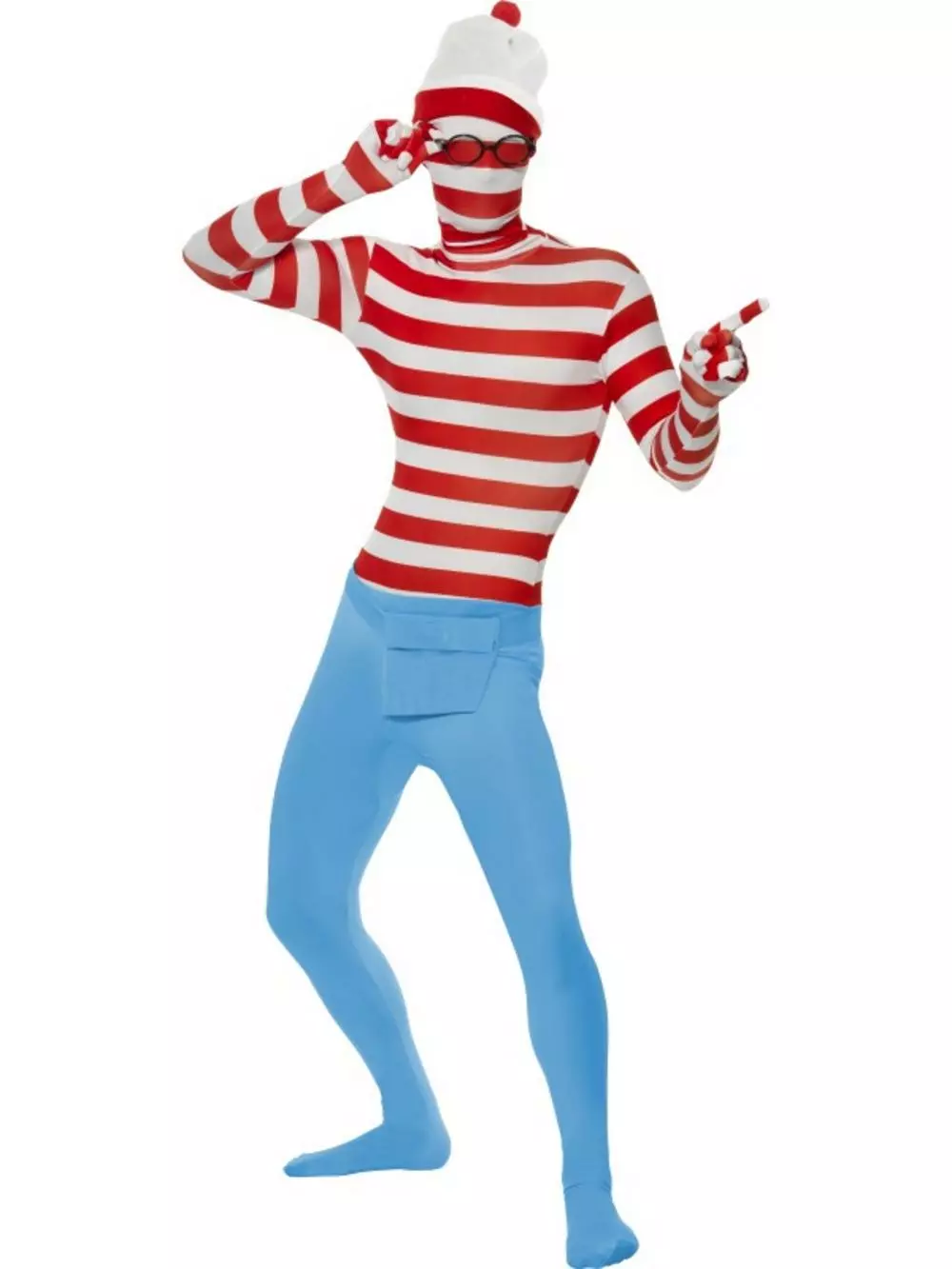 Wheres Wally Second Skin Suit Costume 1 Wheres Wally Second Skin Suit Costume
